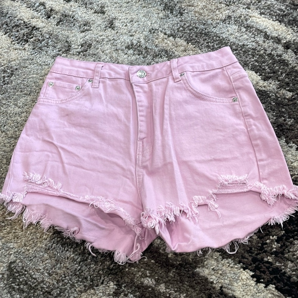 Pink Jean shorts - large (28ish)